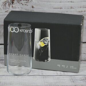 Krosno Szklanka Highball Glass Cups Avant Garde 6 pcs 550 ml 18.6 oz Poland NEW